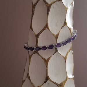 Amethyst Sterling Silver Bracelet